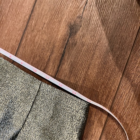 Madewell Gold Glitter Sequin Shimmer Metallic Mini A-line Lined Skirt Size 2 - Picture 7 of 8